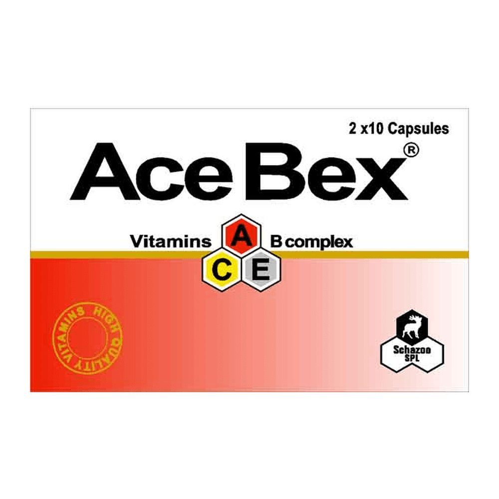 Acebex Capsule 25000IU/250mg/70mg/10mg/10mg/40mg/10mcg/50mg/20mg