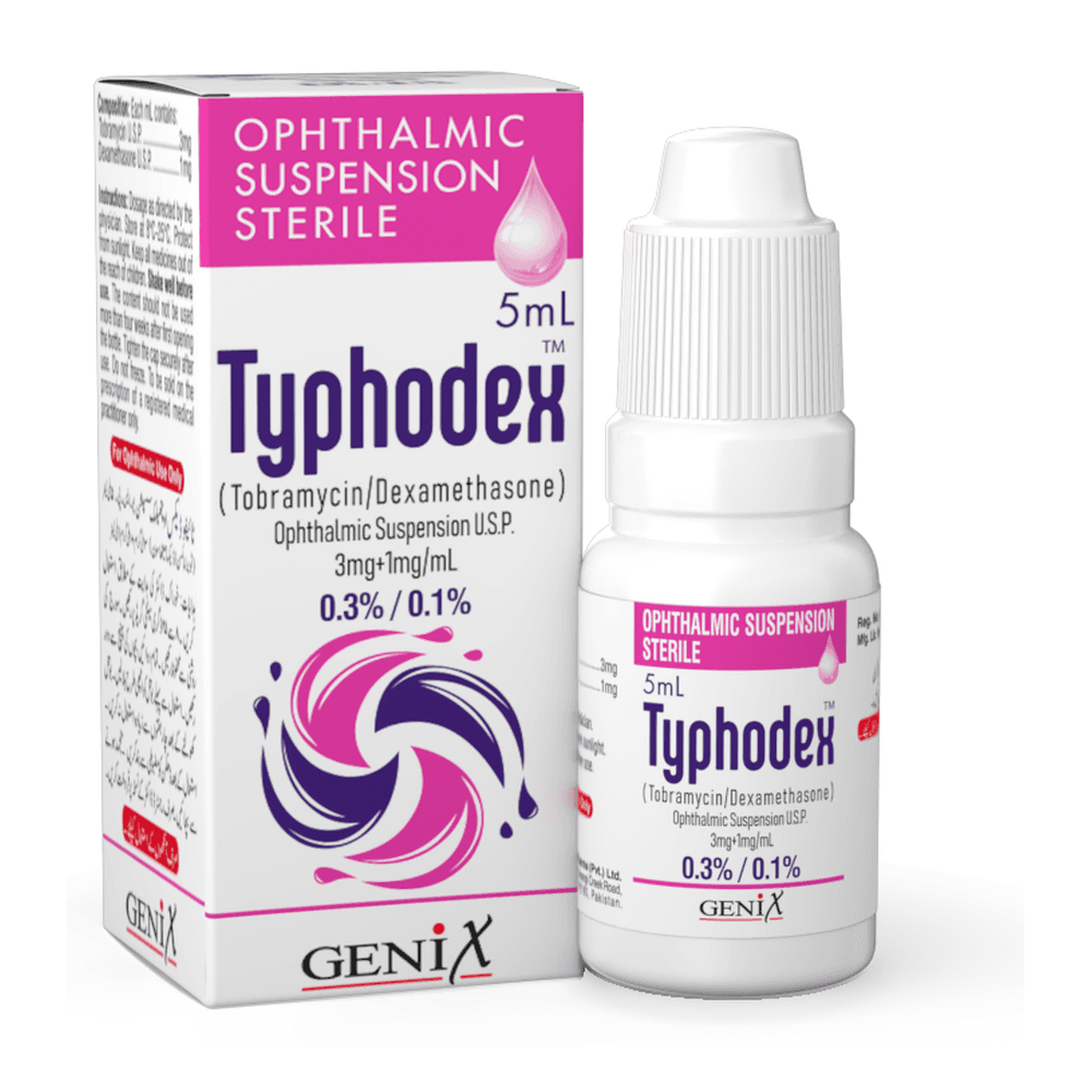 Typhodex ophthalmic suspension drops 3/1mg Drops